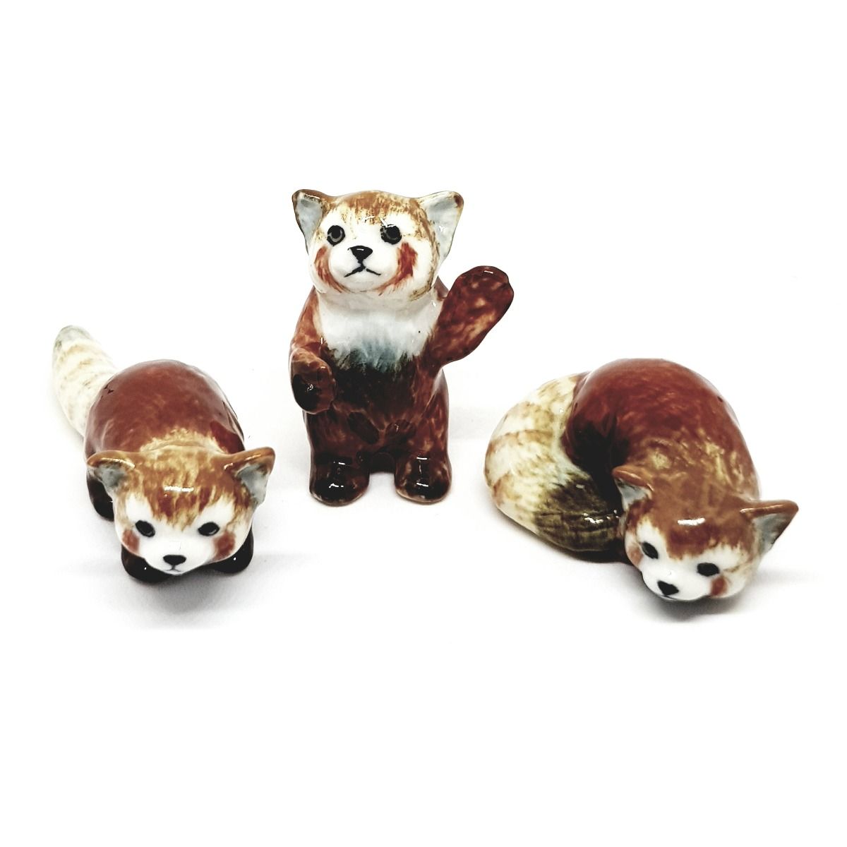 Red Panda Set of 3 Miniature Figurines