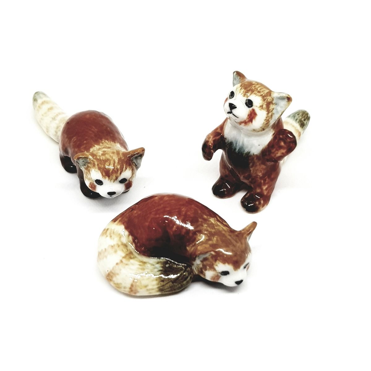 Red Panda Set of 3 Miniature Figurines