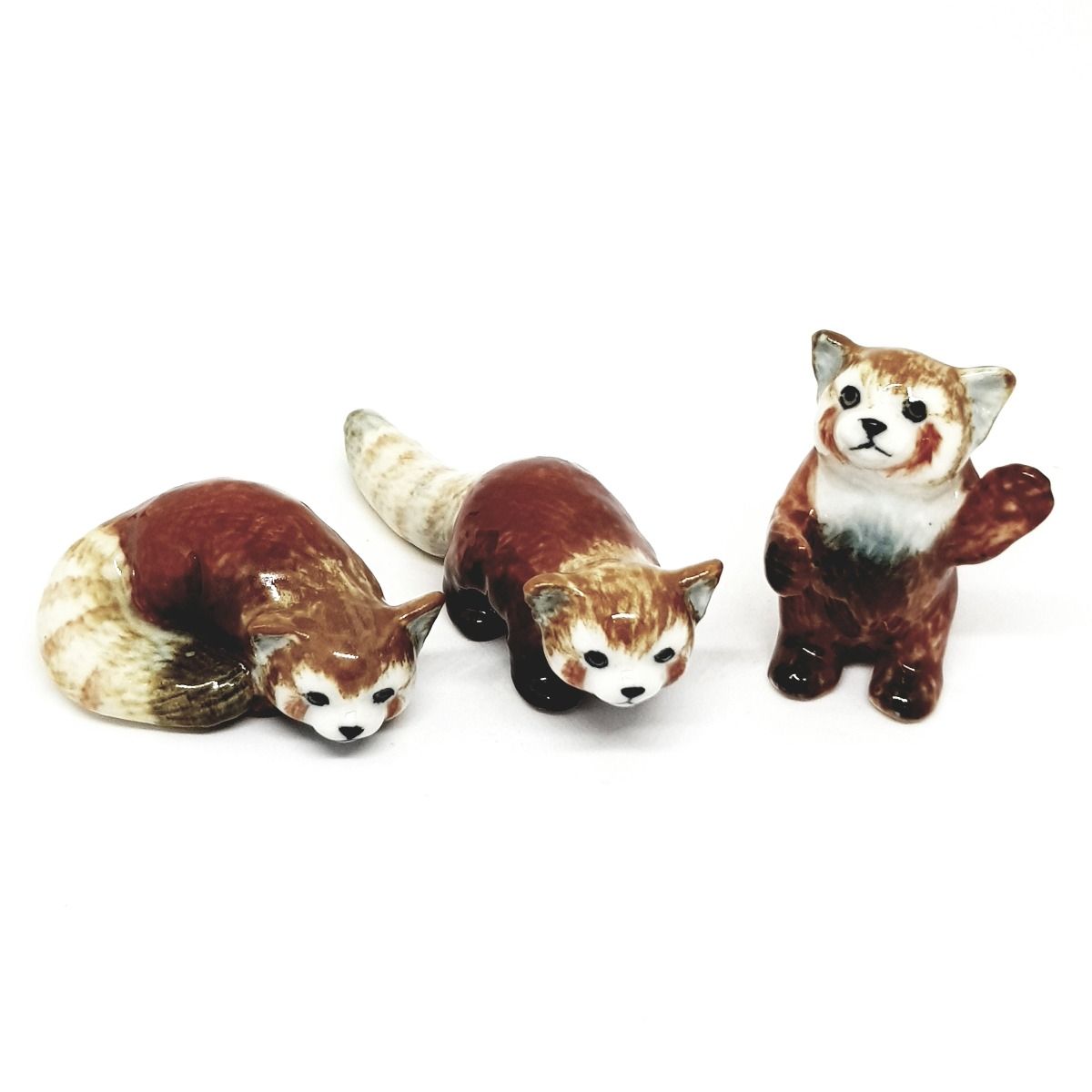 Red Panda Set of 3 Miniature Figurines