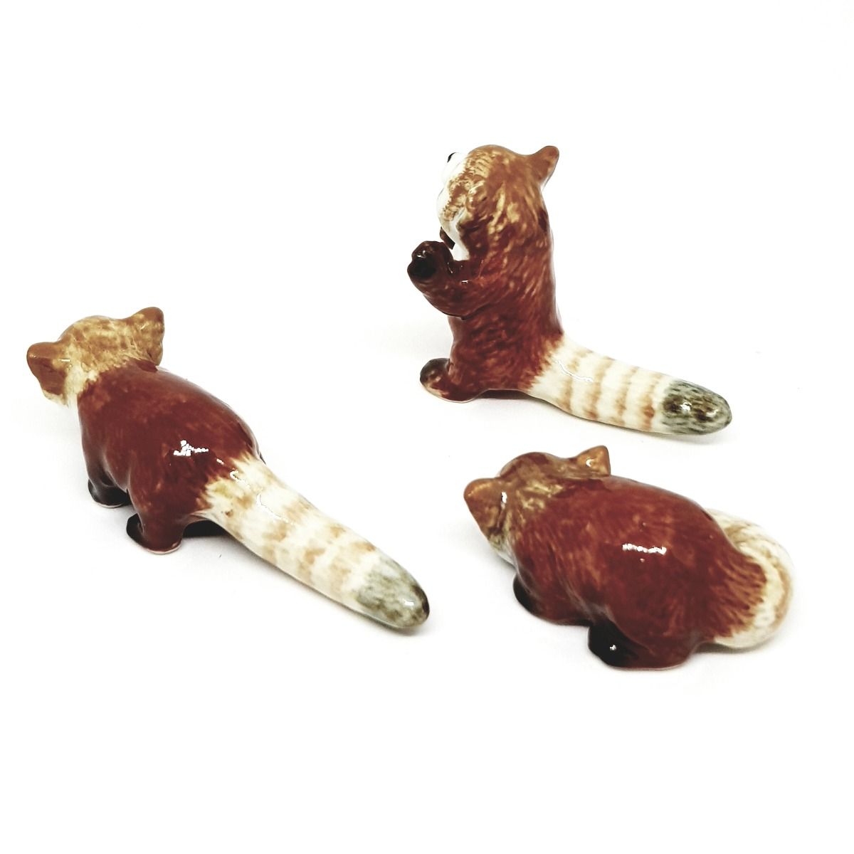 Red Panda Set of 3 Miniature Figurines