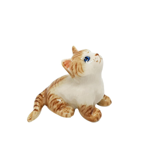 Baby cat brown sitting porcelain