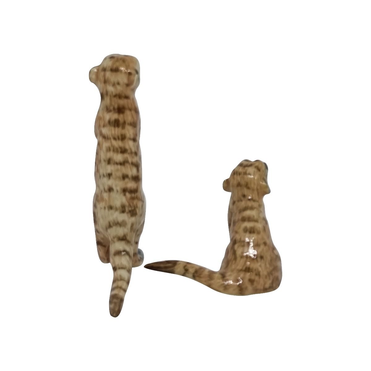 Meerkat set of 2 Ceramic Miniature Figurine
