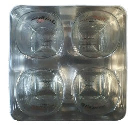 Jim Beam set of 4/ 285ml Spirit Glasses in collectors Tin