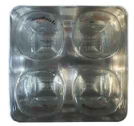 Jim Beam set of 4/ 285ml Spirit Glasses in collectors Tin