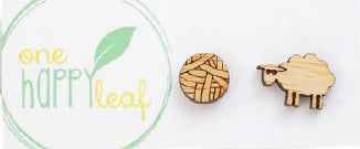 Sheep And Wool Earring Studs