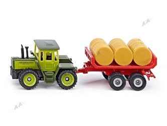 Siku Trac tractor with trailer for bales