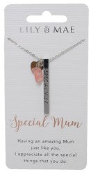 Special Mum Lily an May Personalised necklace