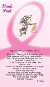 image Think pink Guardian Angel pin