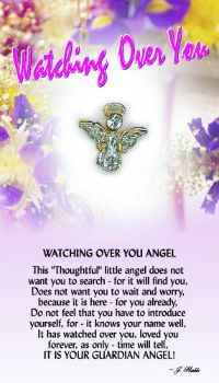 Watching over you Guardian Angel pin