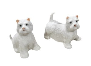 Westie porcelain miniature Dog set