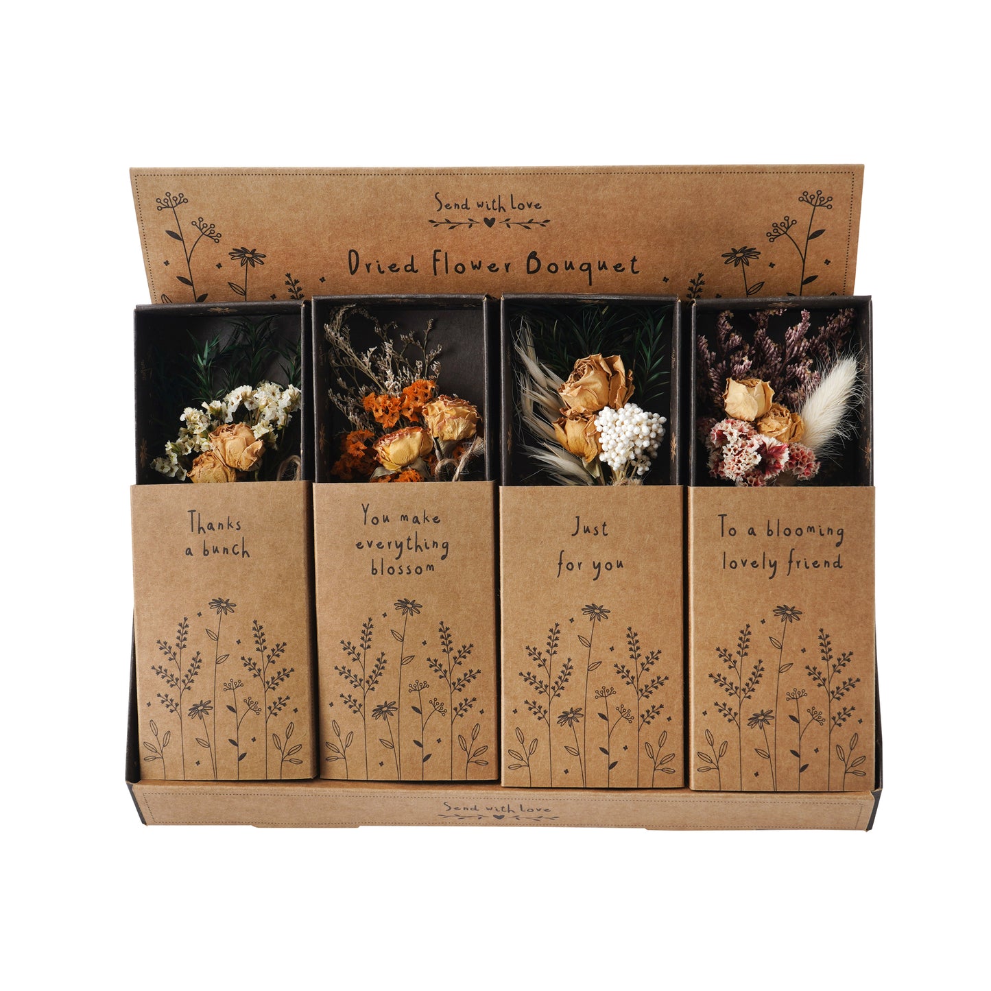 Assorted 4 Assort Dried Flowers