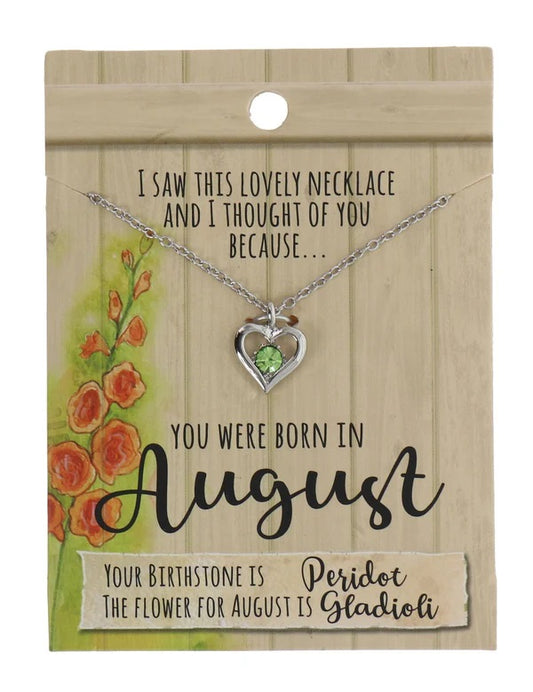 August Birthstone Necklace