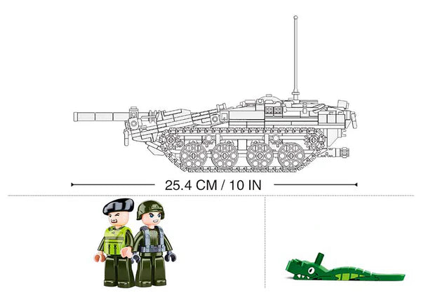 Sluban Model Bricks Tank Strv103 592P