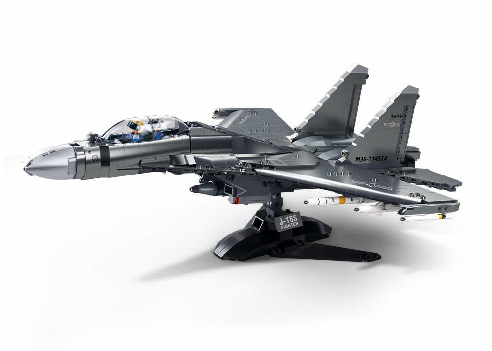 Model of a fighter jet on a white background