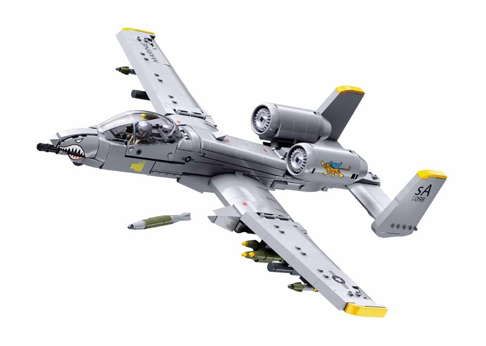 Model of a military aircraft on a white background