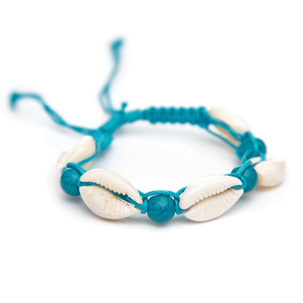 B62 Cowrie Shells & turquentine Beads braclet Naturallt design Austral ...