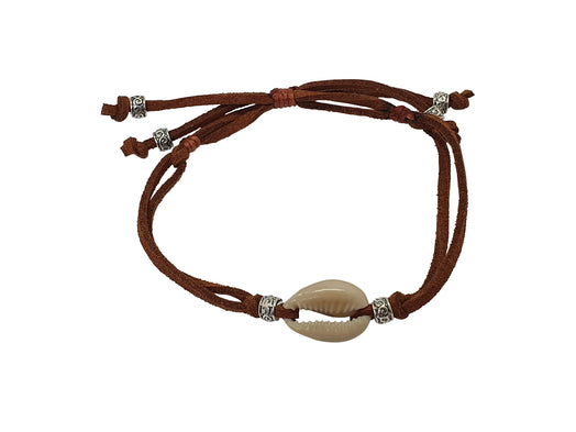 B93 Braclet  leather cowrie
