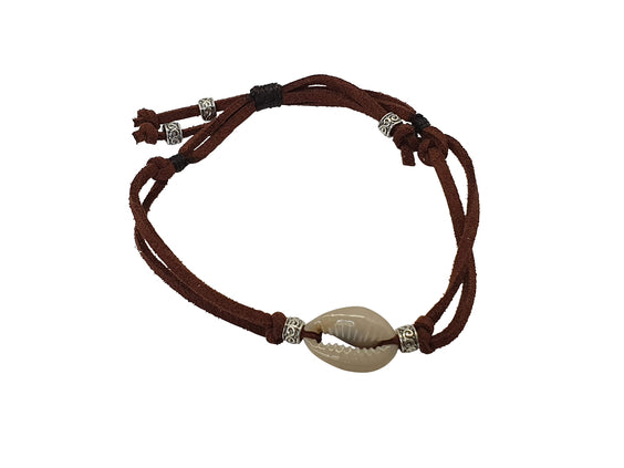 B93 Braclet  leather cowrie