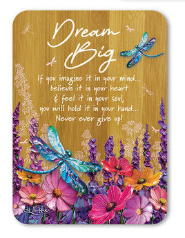 Lisa Pollock Decorative Plaque Dream Big Dragonfly