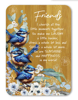 Lisa Pollock Decorative Plaque Friends Cheeky Wren