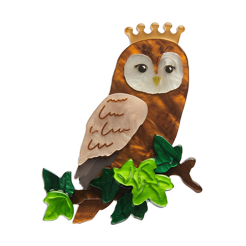 Regal Woodland Owl Erstwilder Brooch