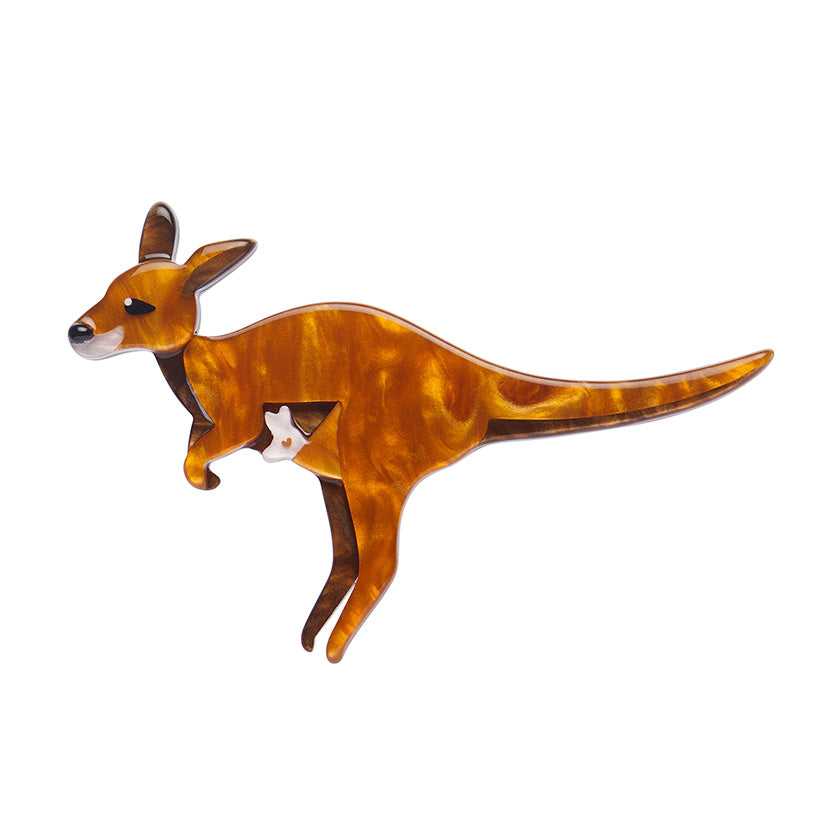 Joy the Kangaroo Erstwilder Brooch