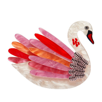 Serene Swan Erstwilder Brooch