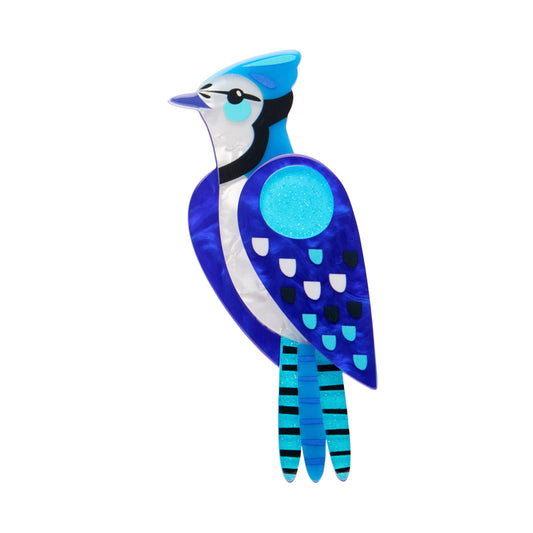 The Boisterous Blue Jay Erstwilder Brooch