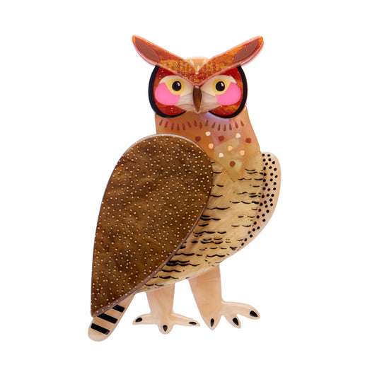 The Grand Great Horned Owl Erstwilder Brooch