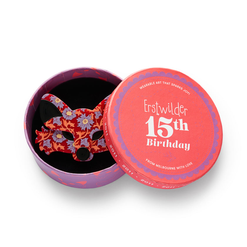 brinda botanical fox head brooch in keepsake box with the test Erstwilder 15th Birthday