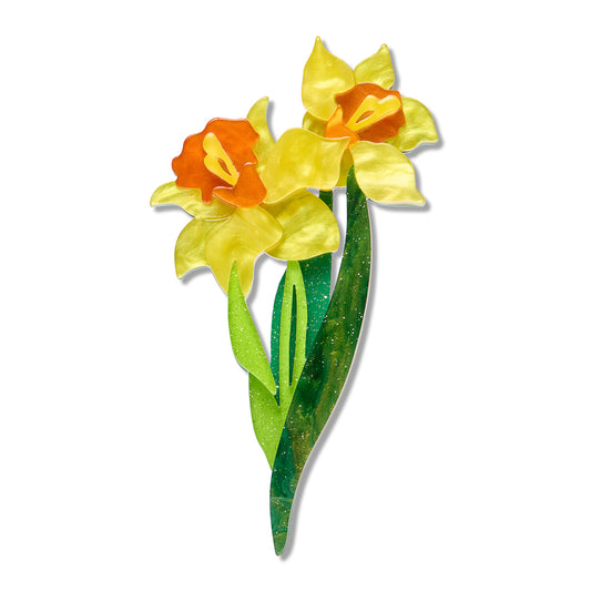 Garden Goddess Daffodil Brooch - Brighten Your Spring Style