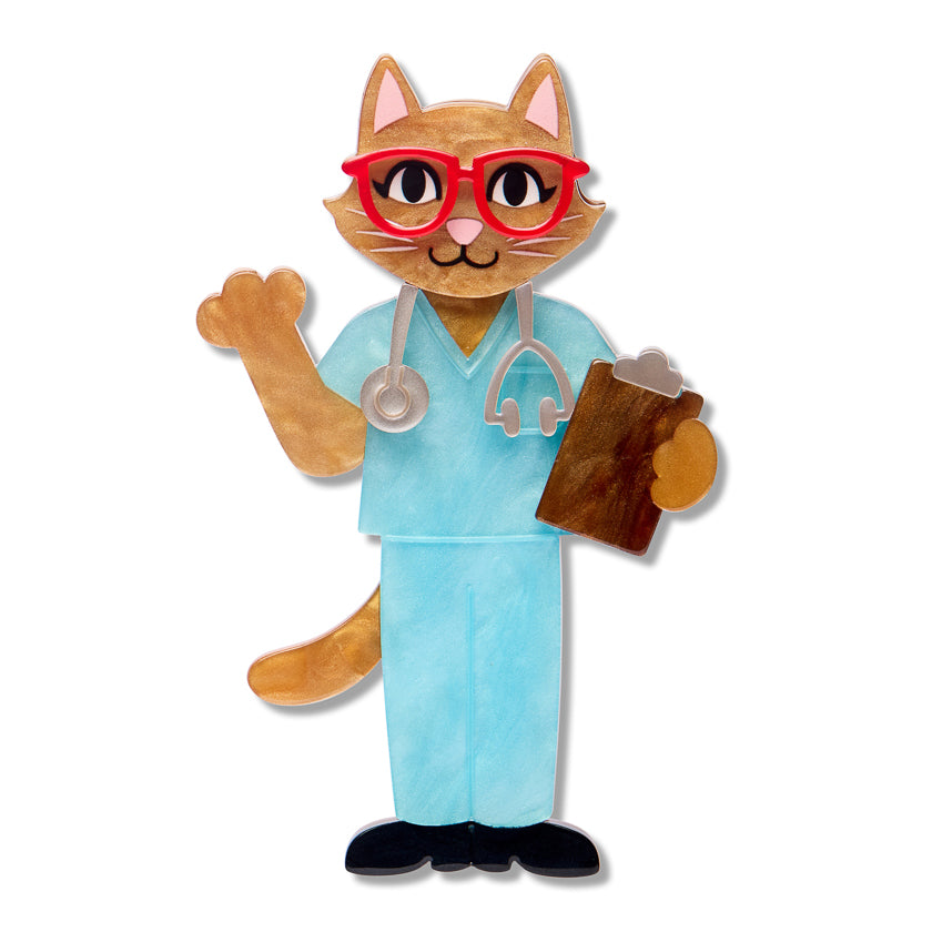 Whiskers M.D Erstwilder Brooch