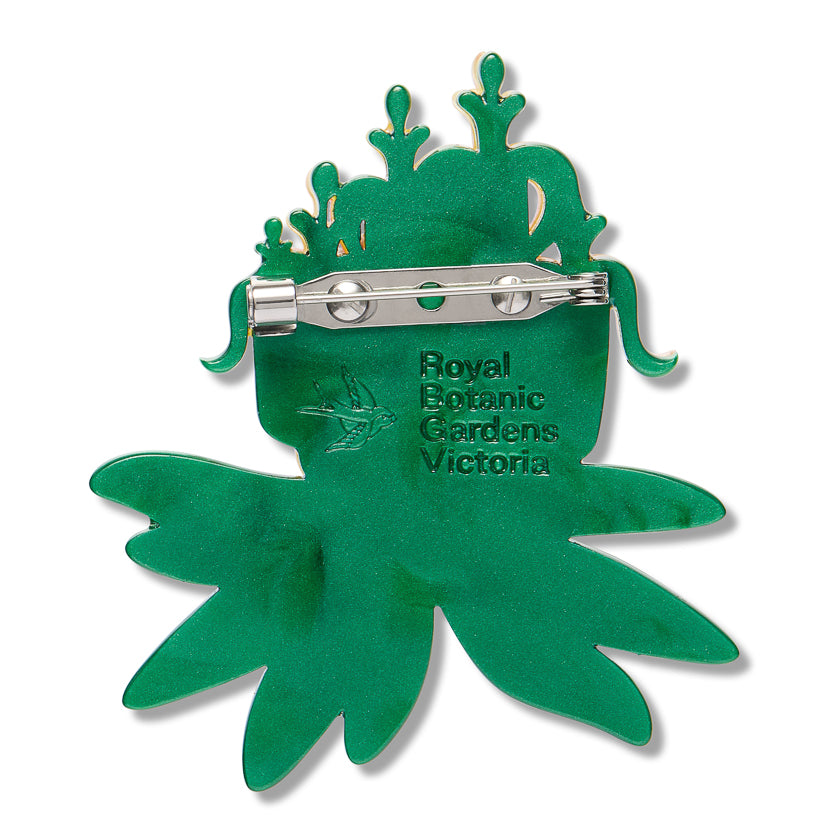 long Flower Mistletoe Erstwilder Brooch