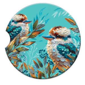 Lisa Pollock Ceramic Car Coaster Charming Kookaburra