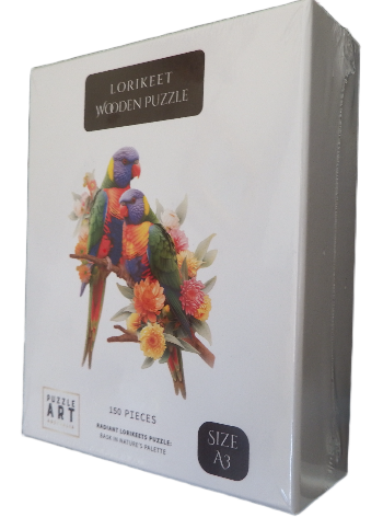 Puzzle Art Lorikeet A3 Wooden Jigsaw Puzzle