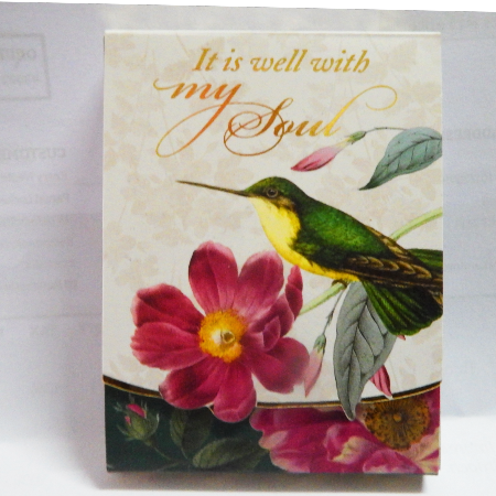 Punch Studio Rose  humming bird Purse pad