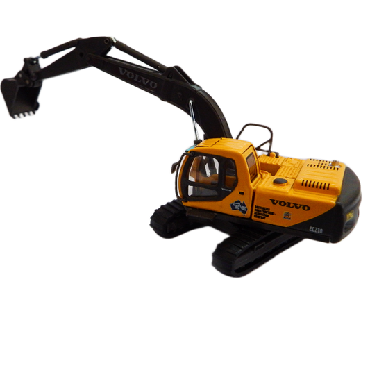 Model Road-Ragers  1:87 diecast Volvo EC210 Hydraulic Excavator of on a white background