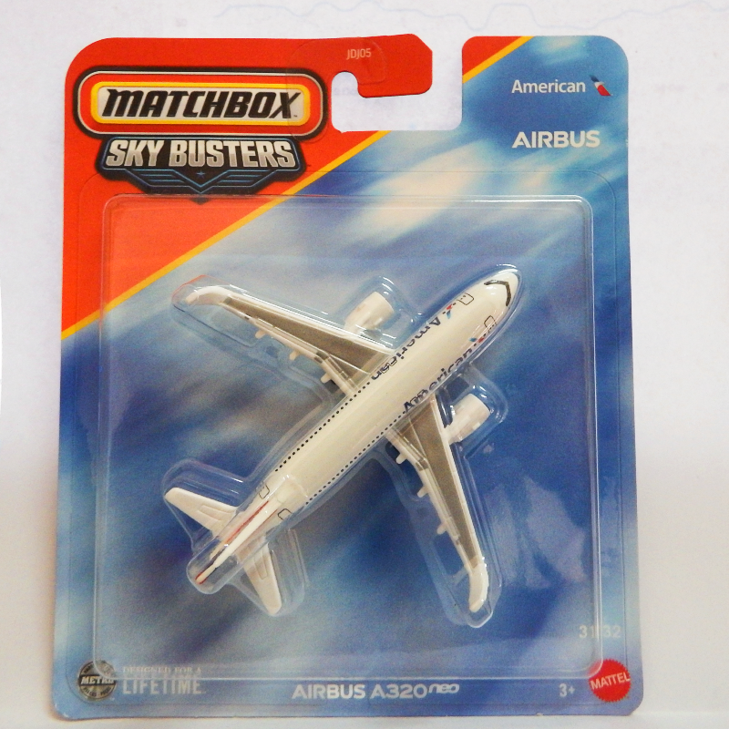 Matchbox Sky Busters Airbus model airplane in packaging