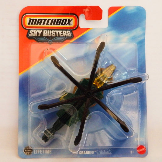 Matchbox Sky Busters toy helicopter in packaging on a white background