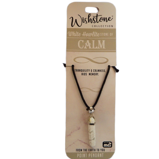 White Howlite Point Pendant Wishstone