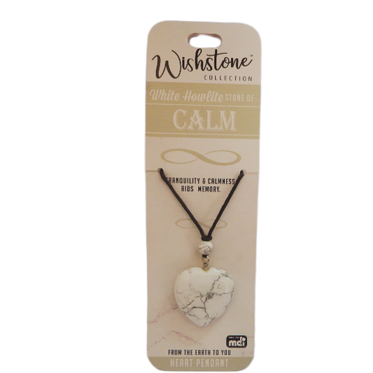 White Howlite  Heart Pendant Something Forever Jewellery