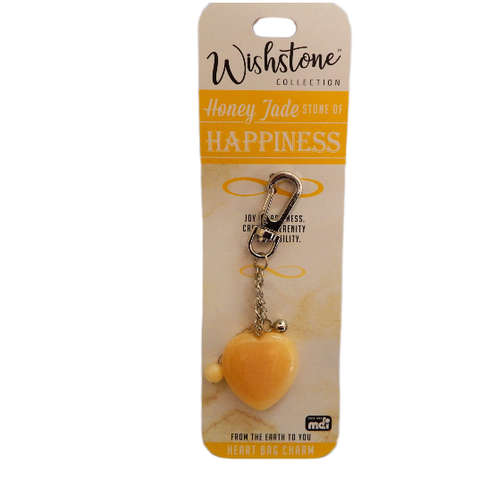 Honey Jade Heart Bag charm Something Forever