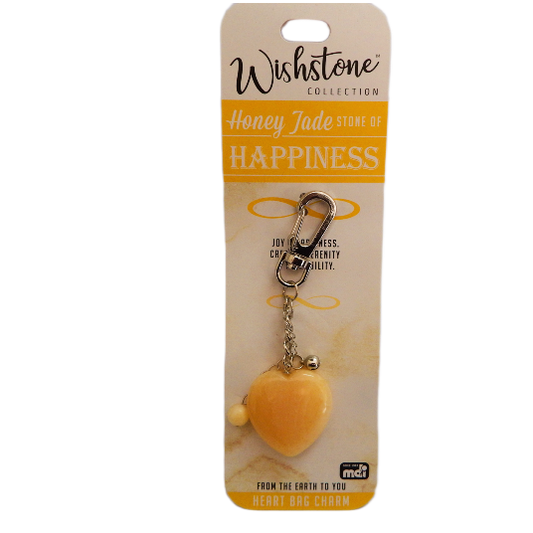 Honey Jade Heart Bag charm Something Forever