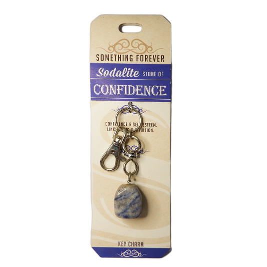 sodalite key charm on something forever card