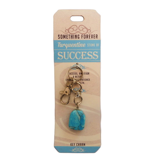 image blue Turquentine key charm in blue white Wishtone collection packaging