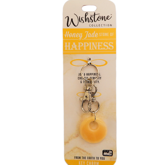 Honey Jade Key charm Wishstone Jewellery