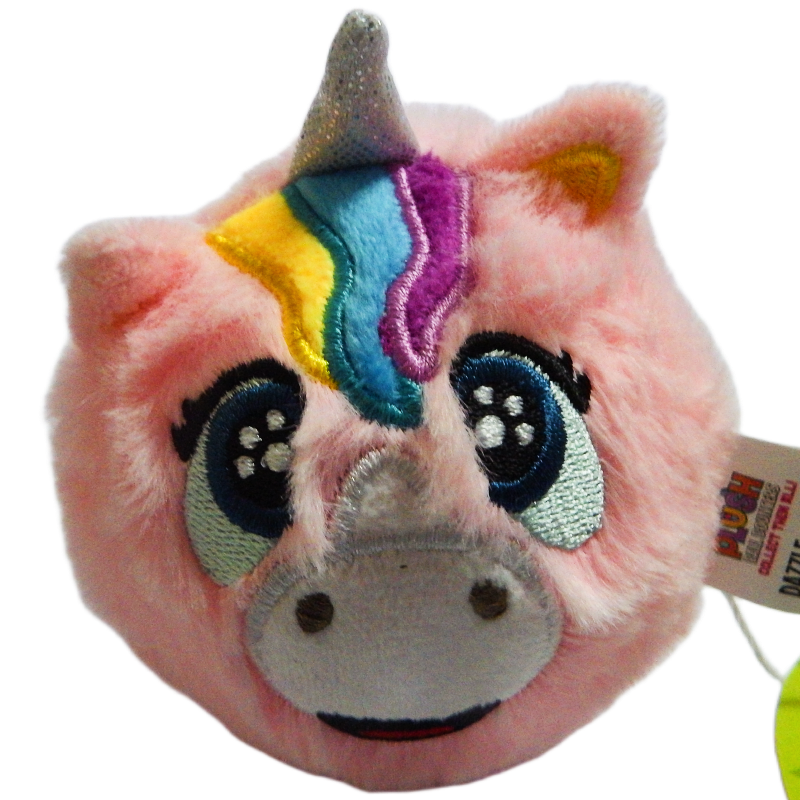 Plush toy with unicorn design on a white background