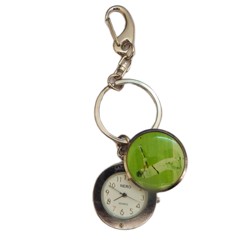 image Keyring Clock Cricket