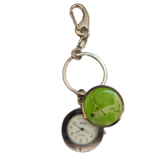 image Keyring Clock Cricket