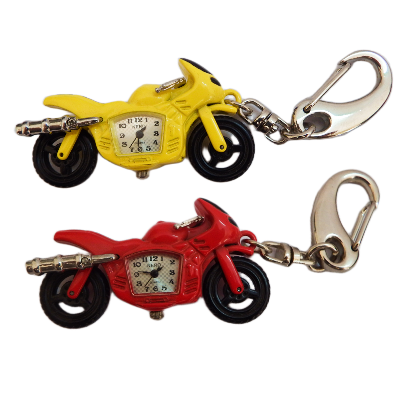 Keyring Motor Bike Nero Clock